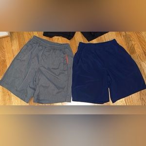 Lululemon Men’s Linerless Shorts 9” Inseam Size Medium Gray and Navy Blue PICK 1